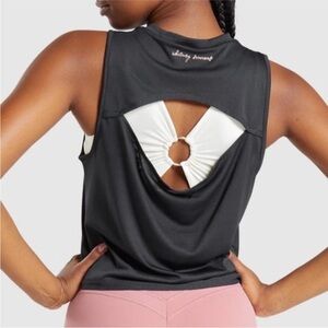 Gym Shark Whitney Simmons Black Cropped muscle tank top size small